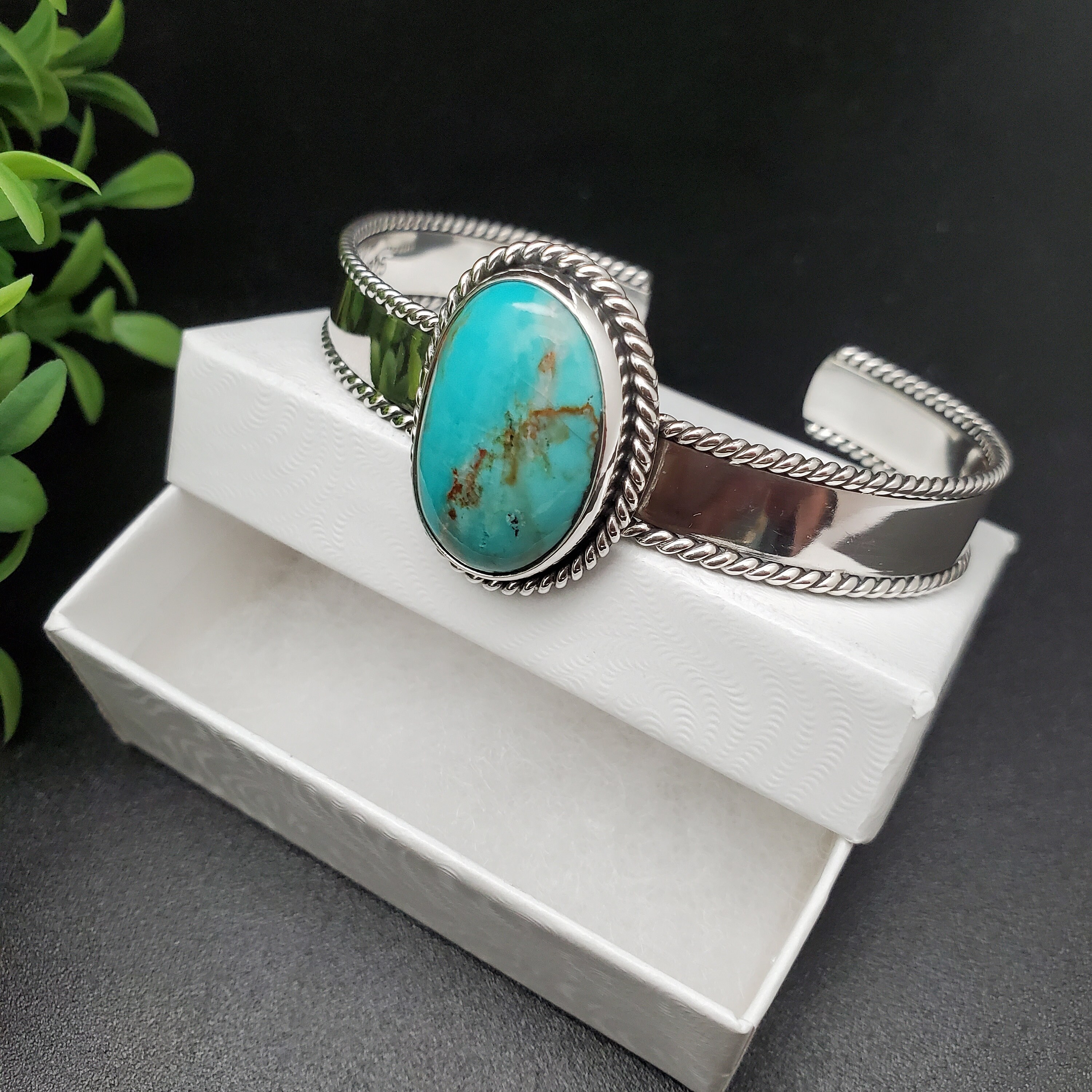 STN #C78 | アリゾナ ターコイズ カフ ブレスレット | スターリング