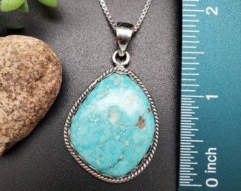 IGM#16 | アリゾナ ターコイズ ペンダント シルバー チェーン付き
