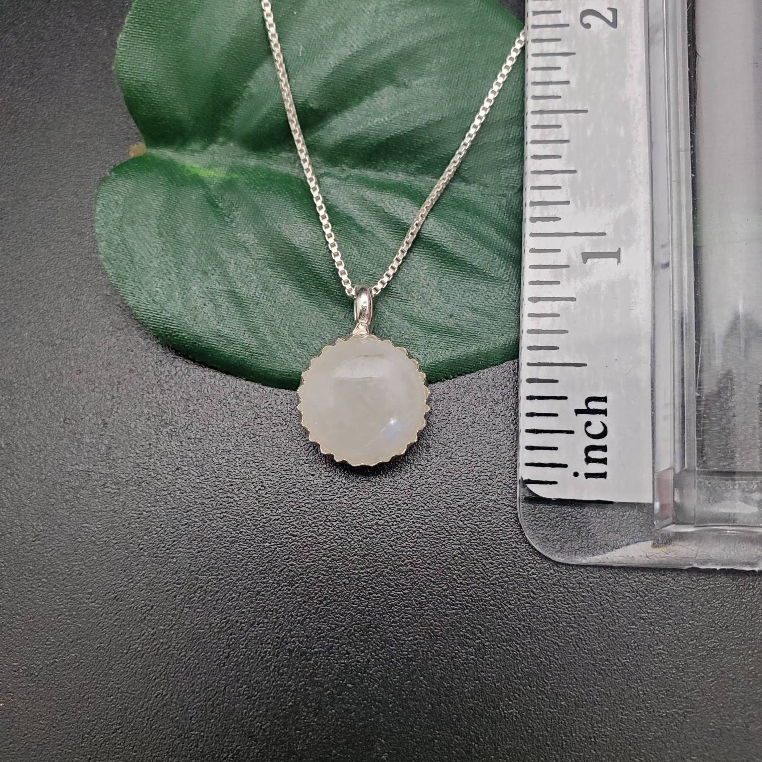 STN #333 | Healing Rainbow Moonstone Necklace Pendant With Silver
