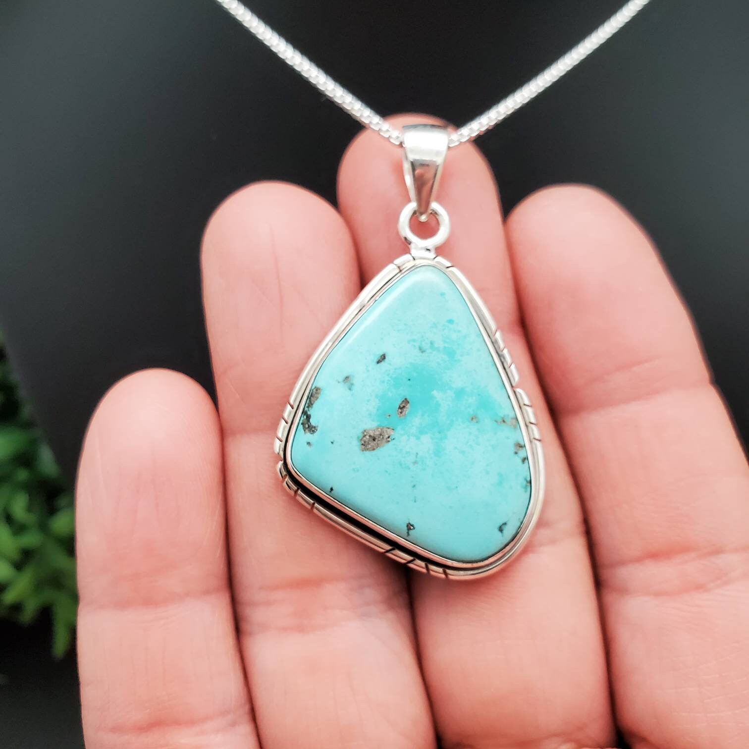 アリゾナ タ―コイズシルバーペンダント Lagoon Original アリゾナ ターコイズ ドロップ型 ペンダント