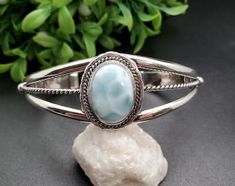 STN #C272 / Bellissimo bracciale in Larimar / Bracciale in argento sterling con Larimar blu / Bracciale in Larimar Southwest / Gioielli in Larimar / Regalo per lei