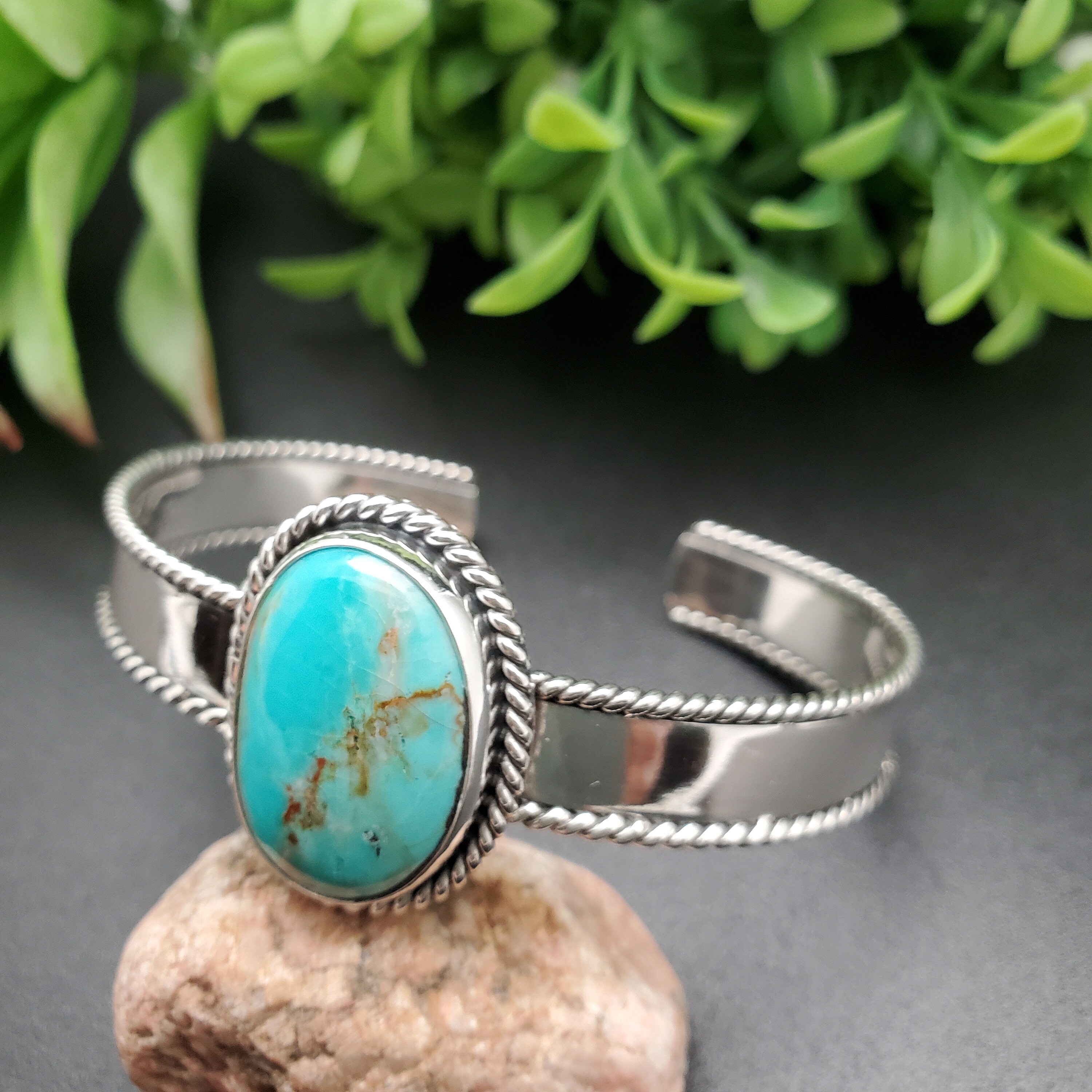 STN #C78 | アリゾナ ターコイズ カフ ブレスレット | スターリング