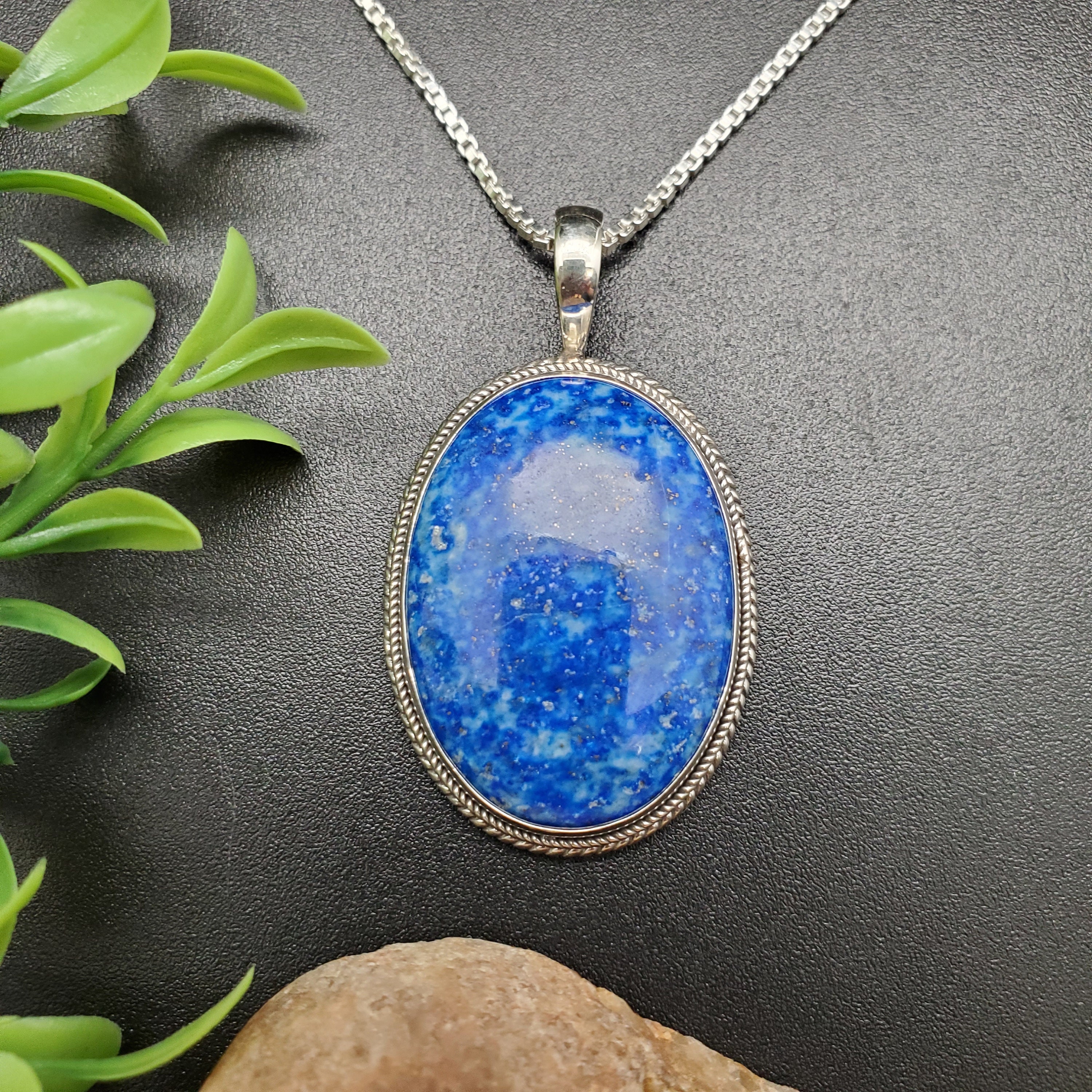 STN #29 | オーバル 18 x 25 mm ラピスラズリ ネックレス ペンダント