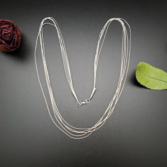 5-Strand Liquid Silver Necklace Sterling Silver - Made in the USA 5-Strand Liquid Silver Necklace Sterling Silver - Made in the USA