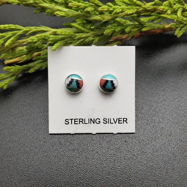 SoCute925 5mm Small Stone Studs | Sterling Silver Post Earrings | 10 Type Gemstone Options | Southwest Stud Earrings | Dainty Color Studs