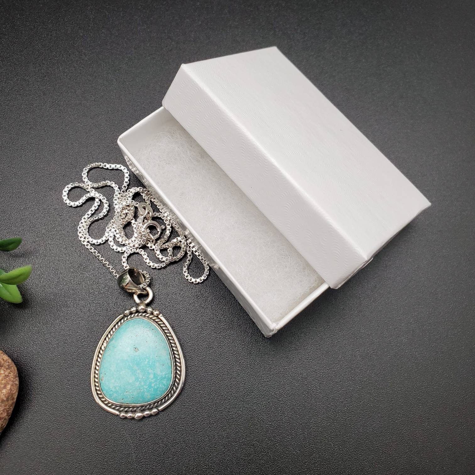IGM#19 | アリゾナ ターコイズ ペンダント シルバー チェーン付き