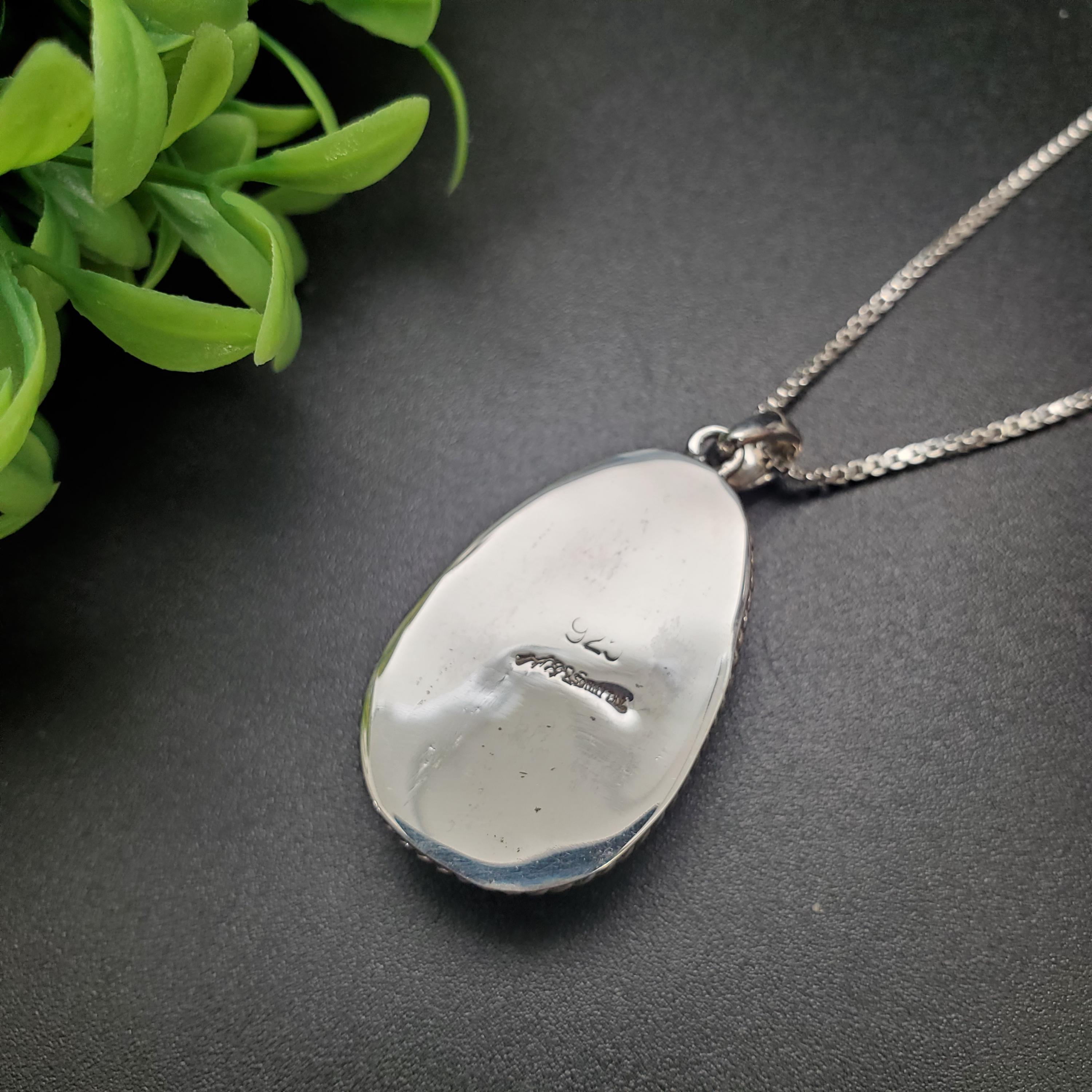 IGM#02 | Arizona Turquoise Pendant With Silver Chain | Sterling