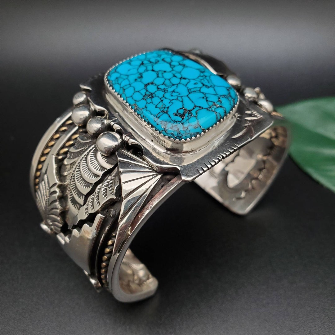 Turquoise Cuff Turquoise Cuff Bracelet | Unique Spider Web Turquoise Bracelet ...