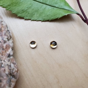 SoCute925 4mm Citrine Studs | Sterling Silver Healing Yellow Stone | Tiny Citrine Jewelry | Simple Silver Dot Earring Studs Made in USA