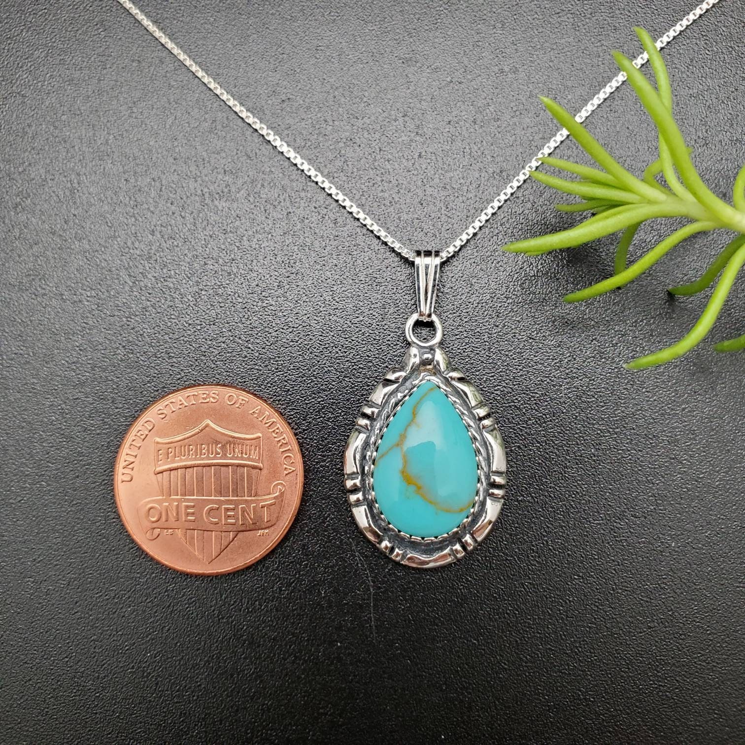 Kingman Turquoise Necklace with Magnetic Clasp - Magnetic Chains - Magnets  - Jewelry