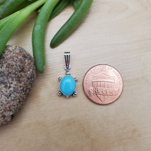 SoCute925 Small Southwest Turtle Pendant or Earrings | Turtle Turquoise Dangle Earrings | Sterling Silver Small Turtle Pendant or Earrings