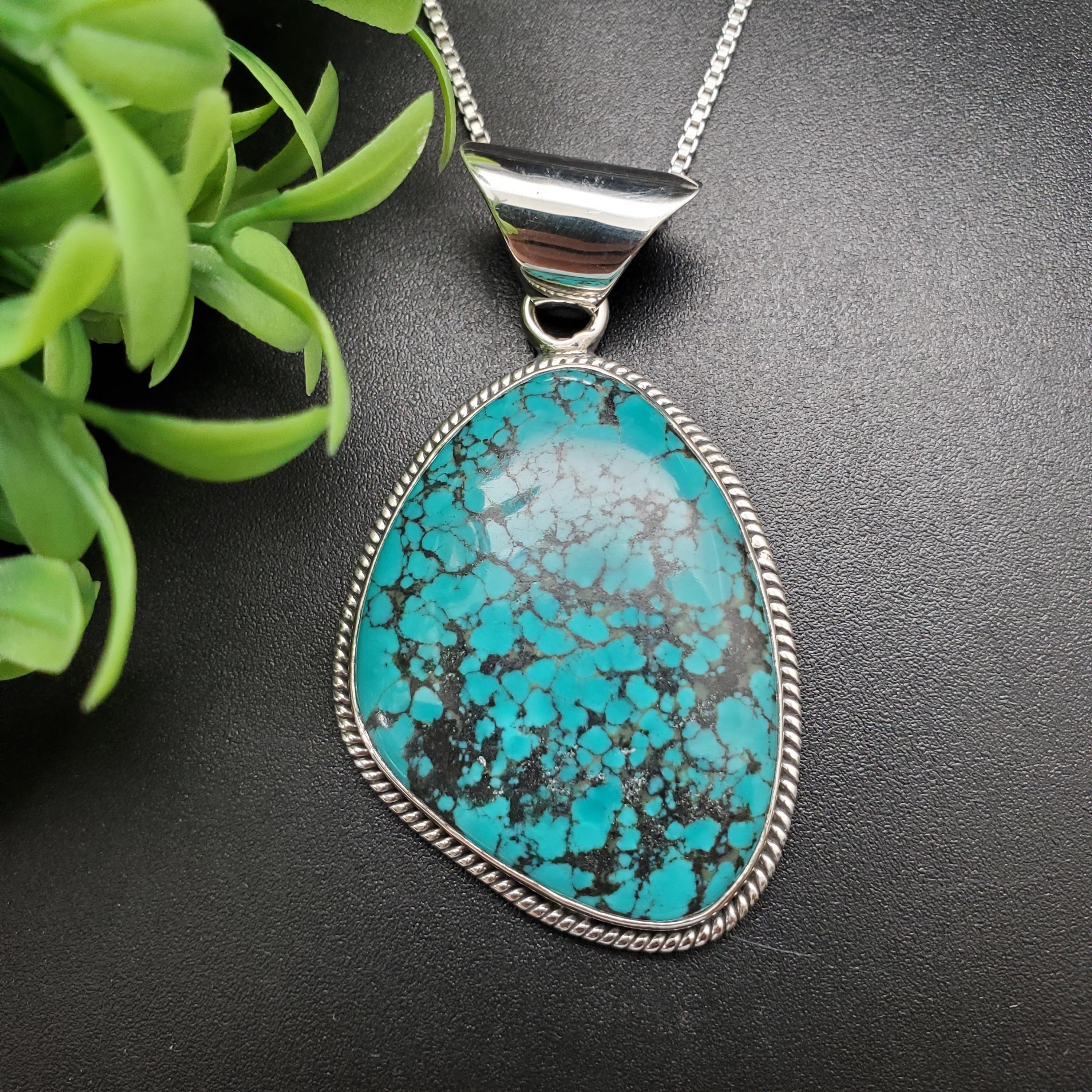 IGM#01 | Arizona Turquoise Pendant With Silver Chain | Sterling