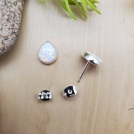 Dainty Opal Studs With Marquise Shaped Australian Opals - Lacee Alexandra