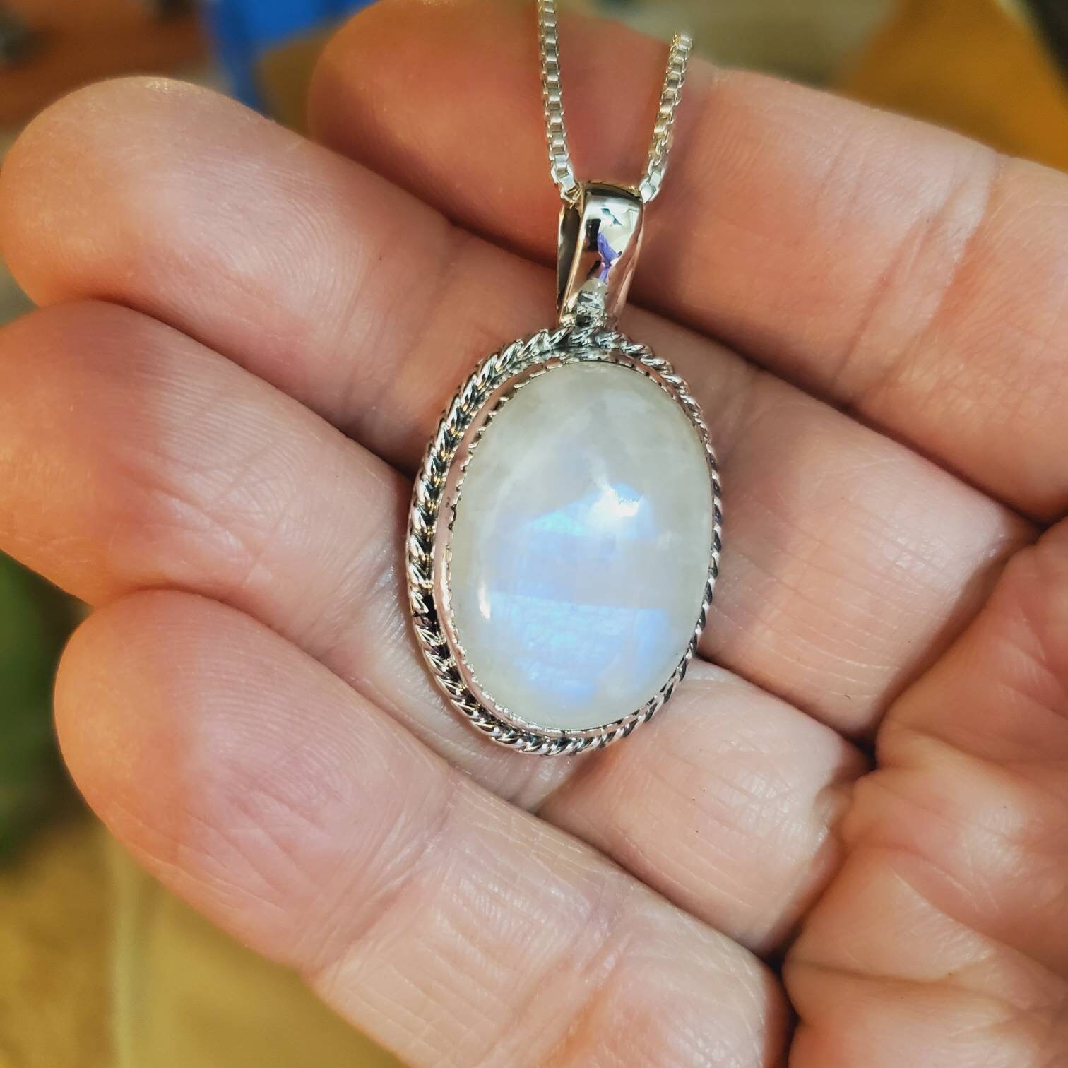 ネックレス・ペンダント Rainbow Moonstone x Star Ruby Necklace STN #348 | Rainbow Moonstone Necklace Pendant Options With Silver