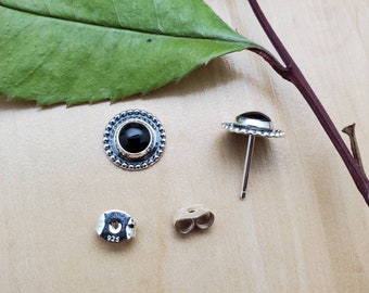 SILVER925 ONYX STUD EARRINGS /シルバー/ピアス Amazon.com: ChicSilver Mens Stud Earrings Black Onyx