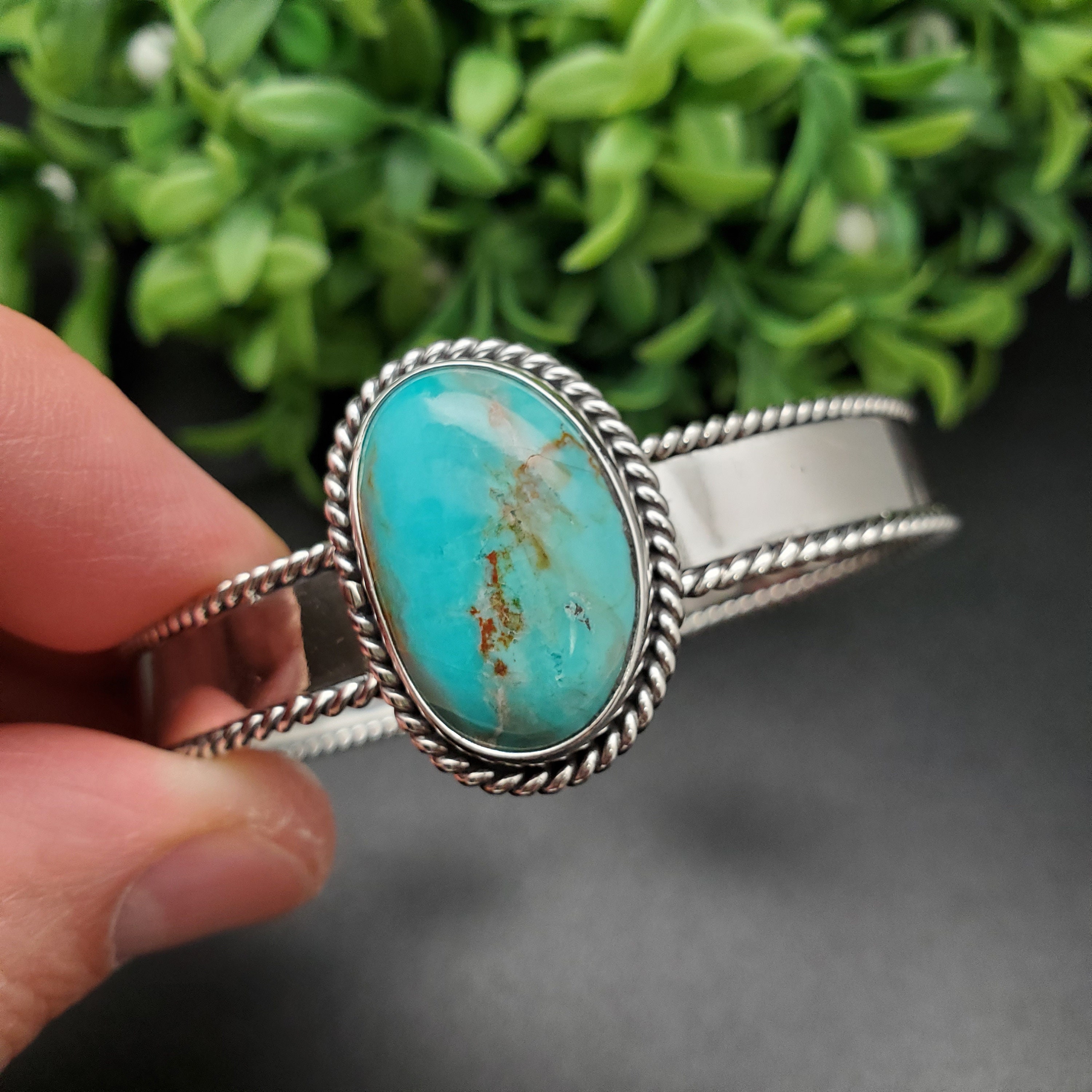 STN #C78 | アリゾナ ターコイズ カフ ブレスレット | スターリング