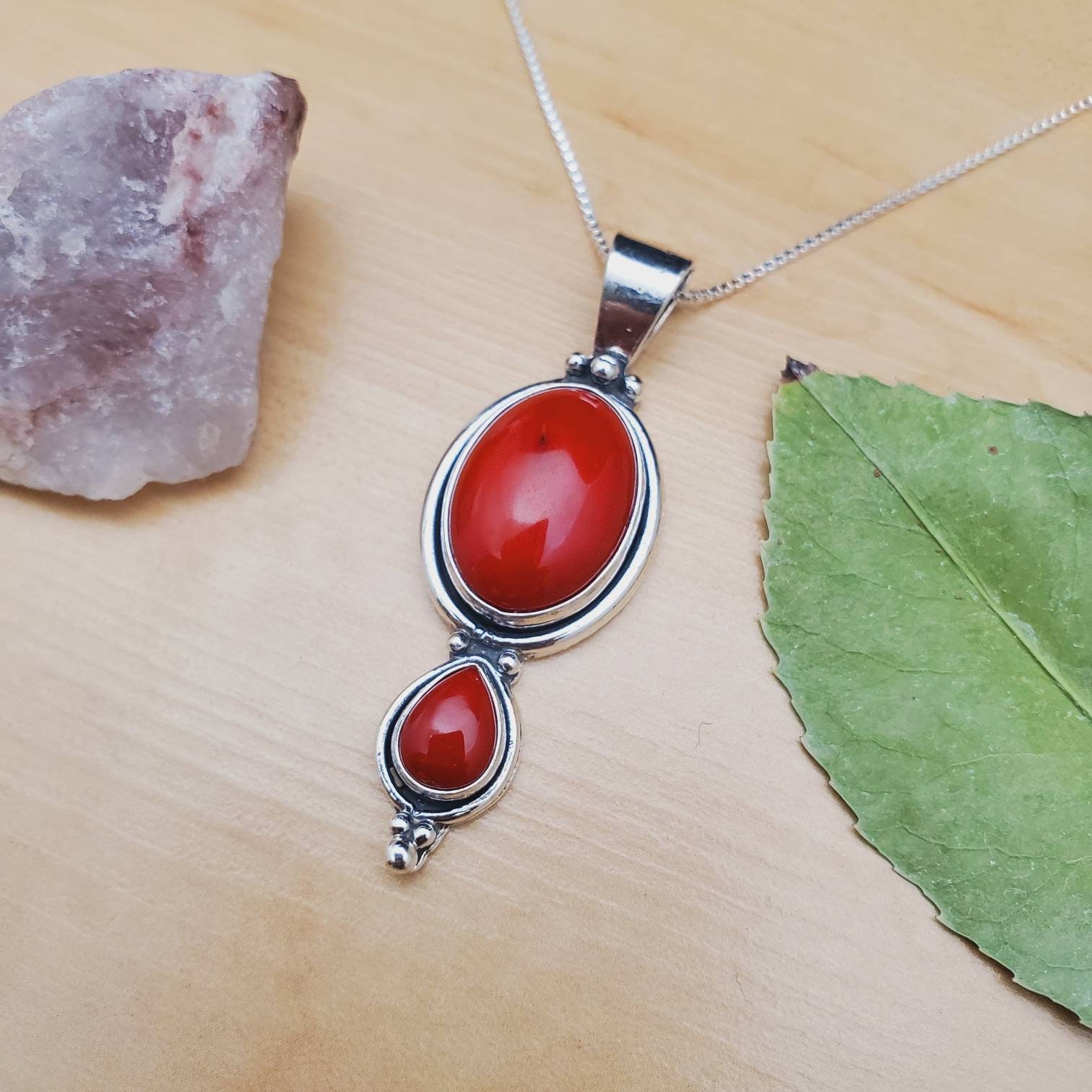 BIG HAND silver925×k18×coral×Ruby BIG HAND silver925×k18×coral×Ruby Real 925 Sterling Silver