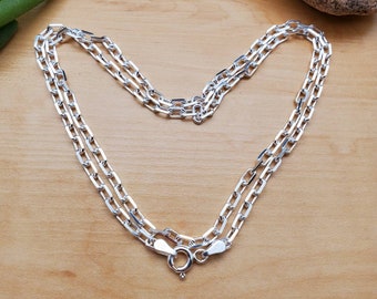 Collar de cadena de plata esterlina SoCute925 de 45 cm / Cadena italiana de 45 cm / Cadena para colgante / Collar de plata / Cadena grande de 45 cm