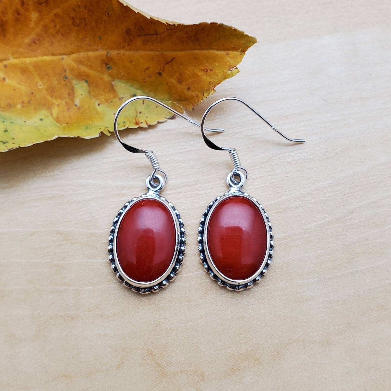 Buy Gold Plated Red Stone Drop Earrings for Women Online at Silvermerc |  SBE10MD_561 – Silvermerc Designs