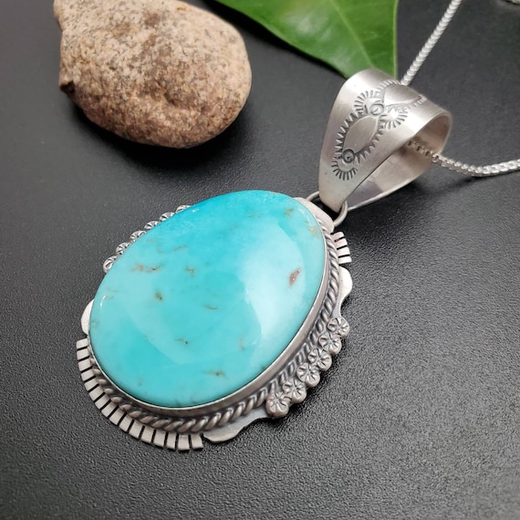 STN #296 | Turquoise Pendant Options With Silver Chain | Sterling