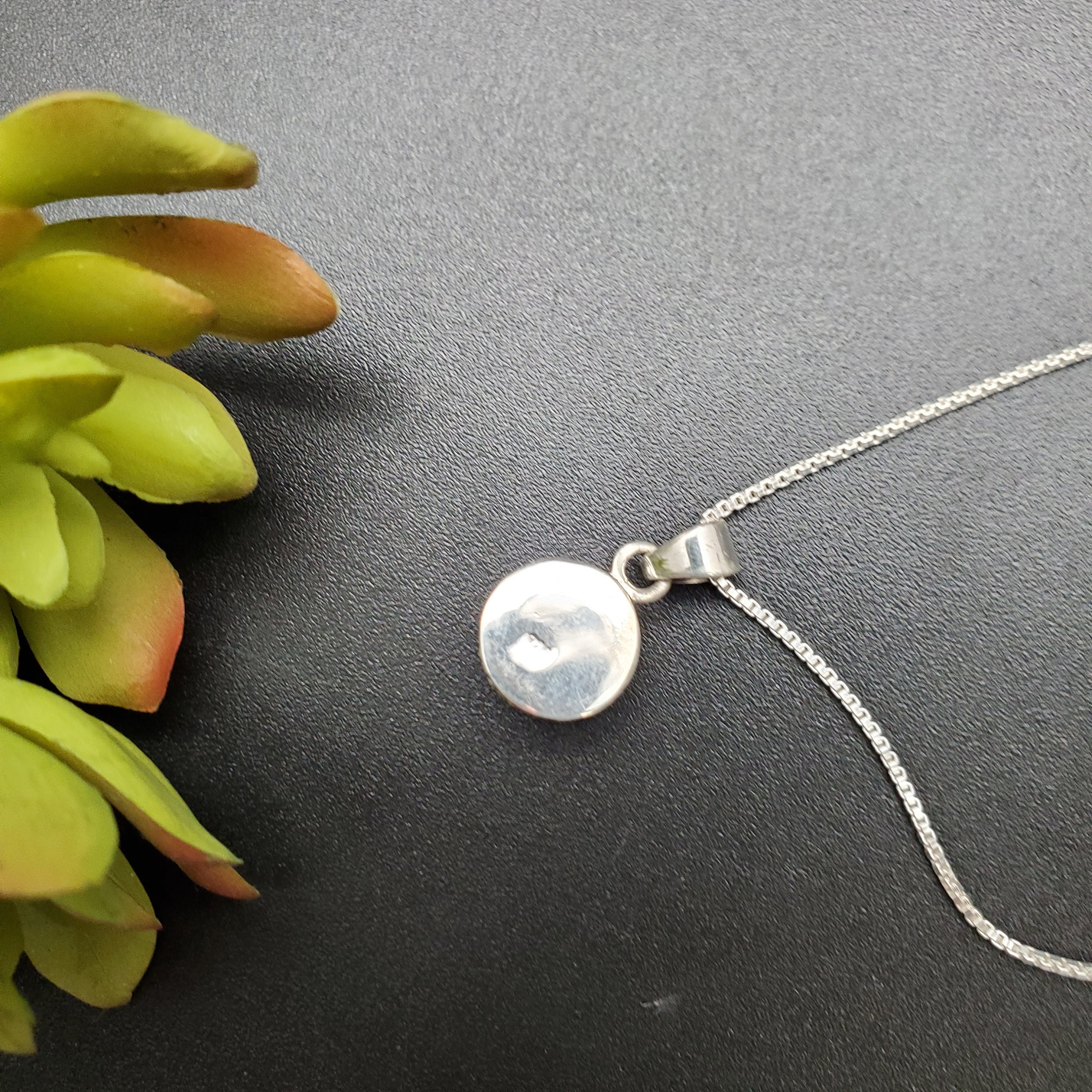 STN #254 | Small 8mm Dainty Blue Larimar Necklace Pendant