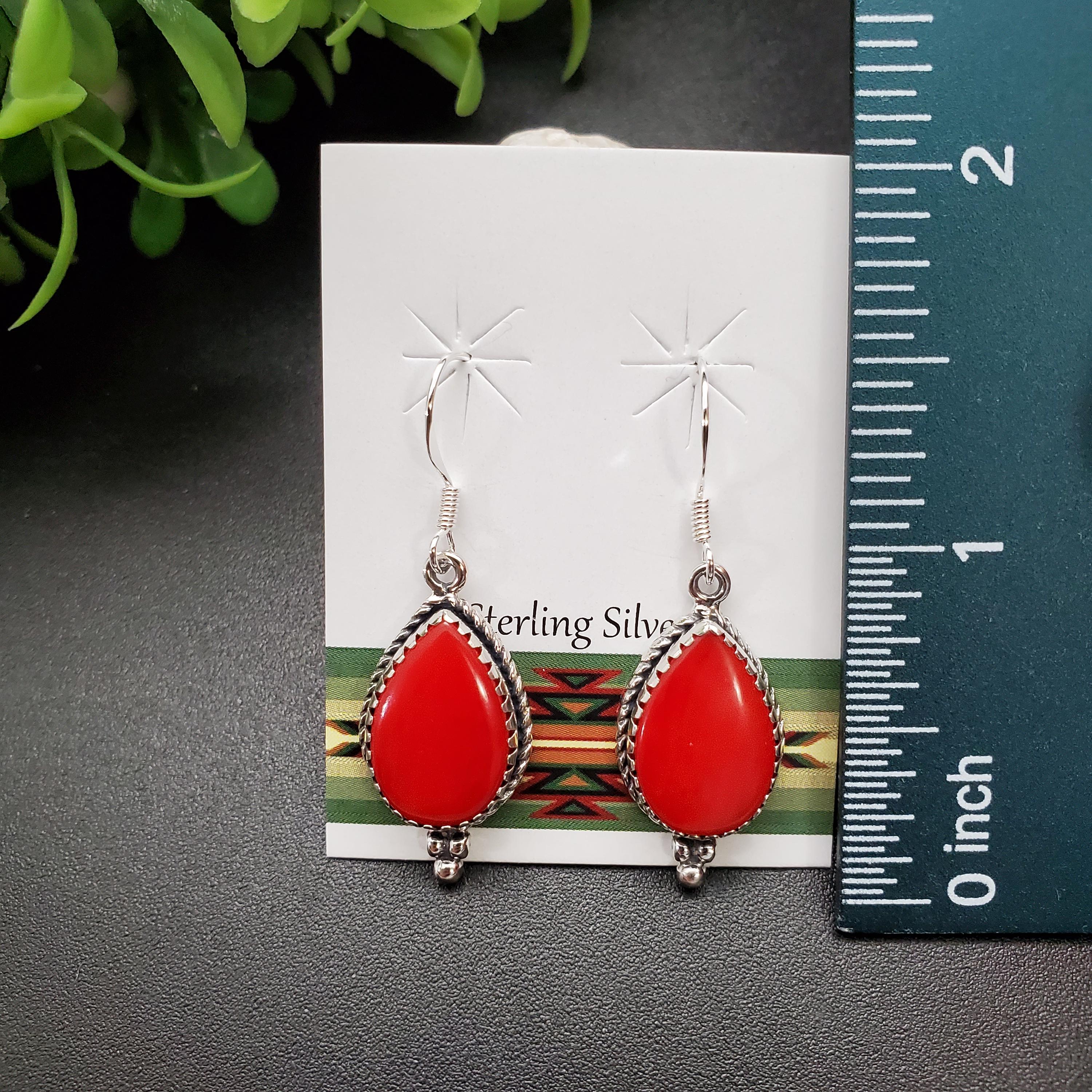 Corail Rouge Pierre Précieuse 925 Argent Sterling Femme Main Pendantes Boucles D Corail Rouge Pierre Précieuse 925 Argent Sterling Femme Main Pendantes Boucles D