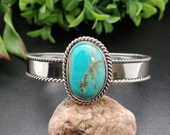 STN #C78 | アリゾナ ターコイズ カフ ブレスレット | スターリング