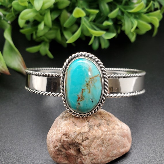 STN #C78 | アリゾナ ターコイズ カフ ブレスレット | スターリング