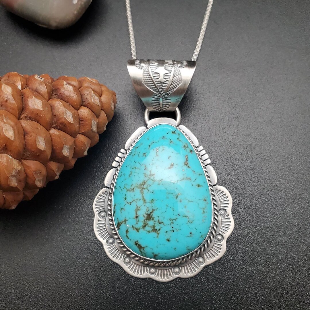 STN #289 | Unique Turquoise Pendant Options With Silver Chain ...