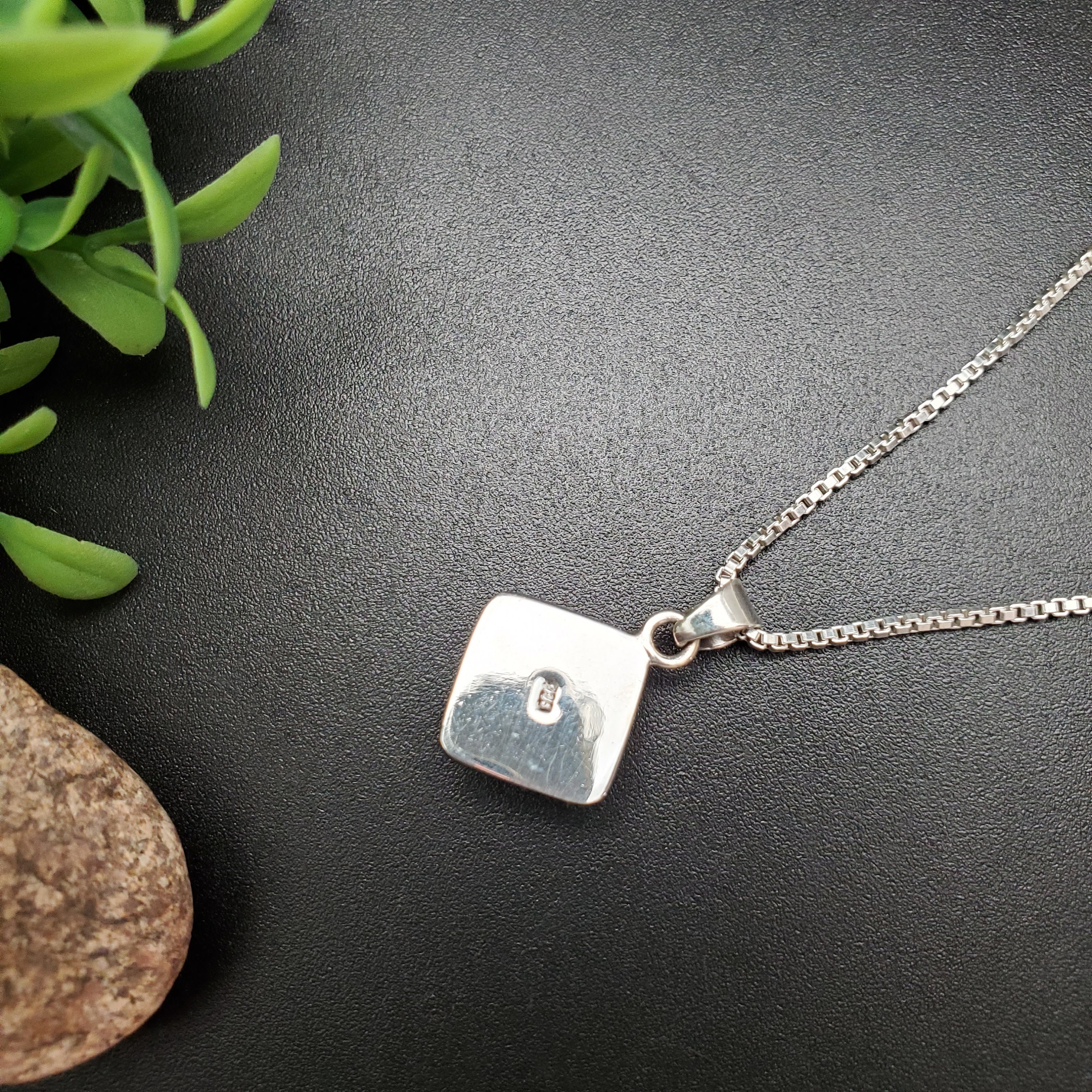 STN #221 | 10mm Square Lapis Lazuli Necklace Pendant With Options