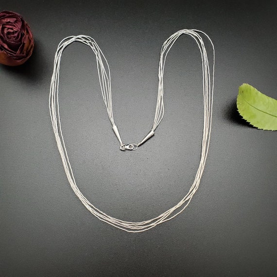 5-Strand Liquid Silver Necklace Sterling Silver - Made in the USA 5-Strand Liquid Silver Necklace Sterling Silver - Made in the USA