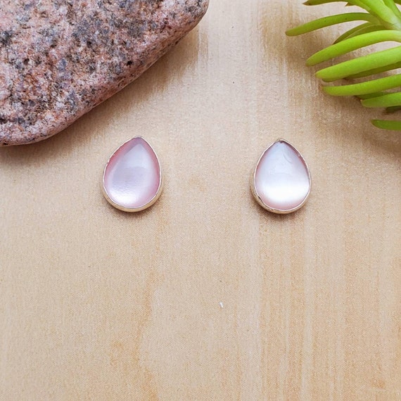 Pink Shell Inlay Butterfly Post Stud Earrings Sterling Silver Pink Shell Inlay Butterfly Post Stud Earrings Sterling Silver