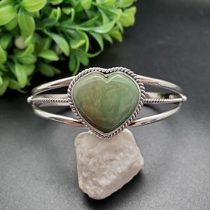 STN #C386 | Dainty Heart Shape Turquoise Cuff Bracelet | Sterling Silver Turquoise Heart Cuff Bracelet | Turquoise Southwest Bracelet