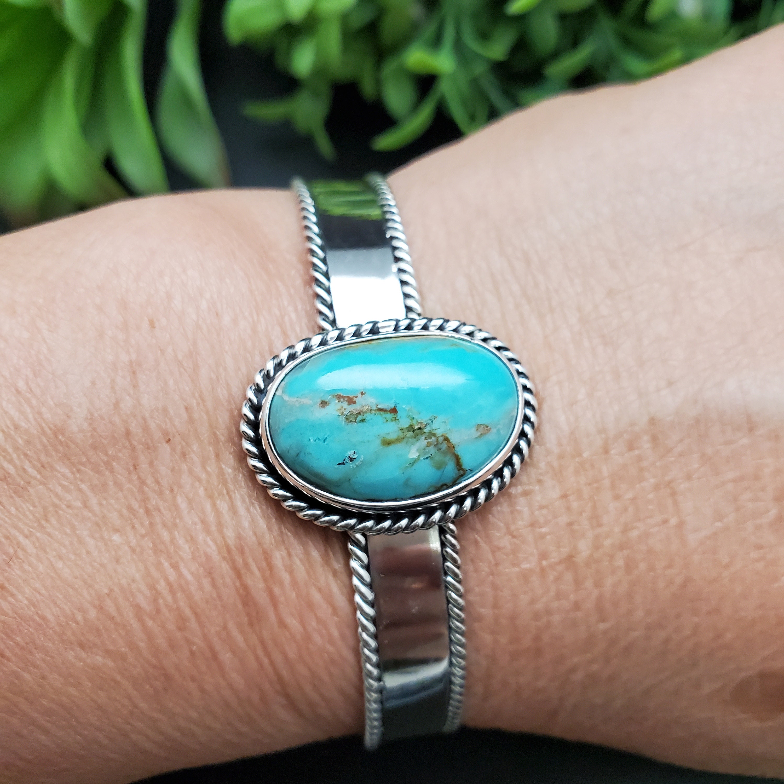 STN #C78 | アリゾナ ターコイズ カフ ブレスレット | スターリング