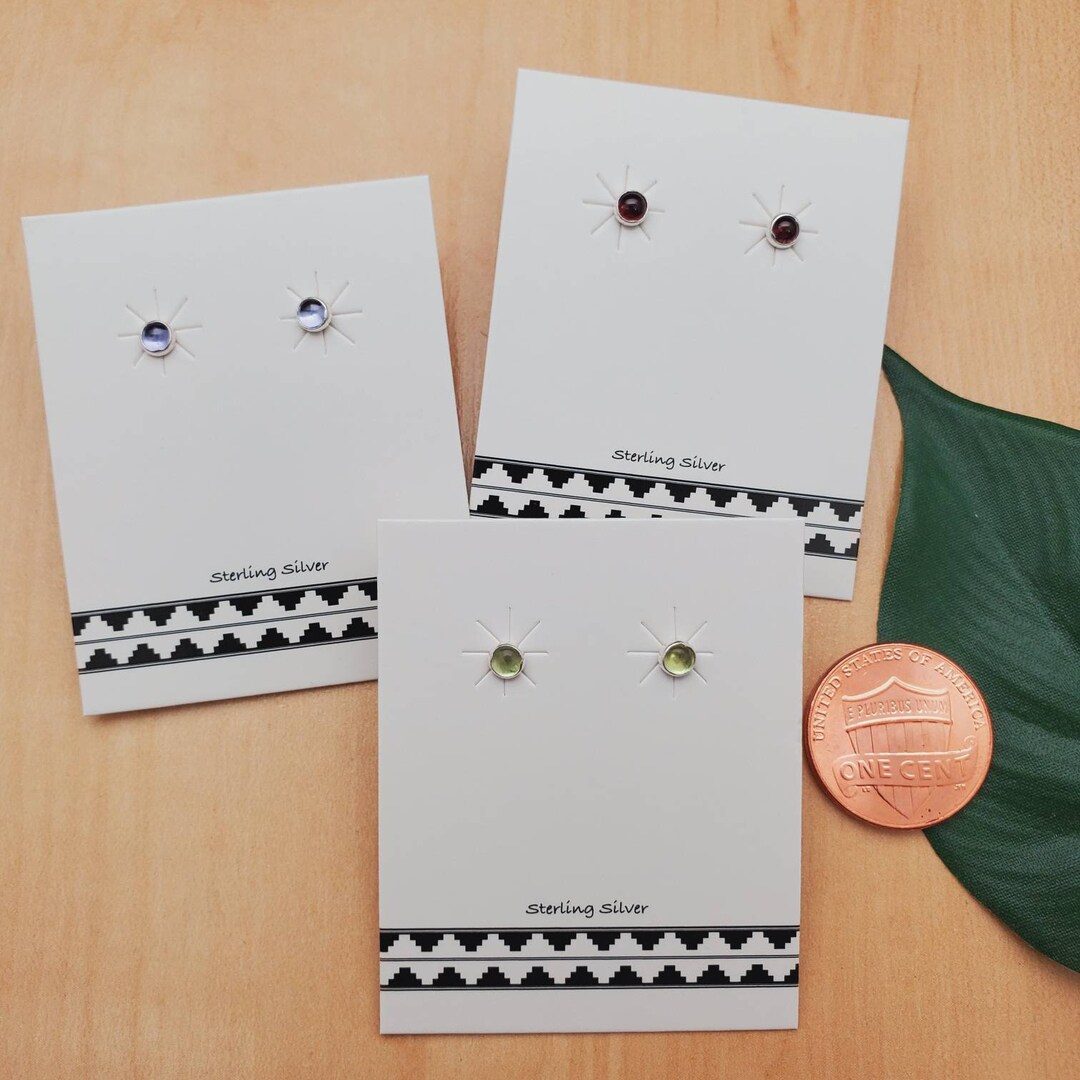 Socute925 3mm Stone Studs | Sterling Silver Petite Posts | Color Studs ...