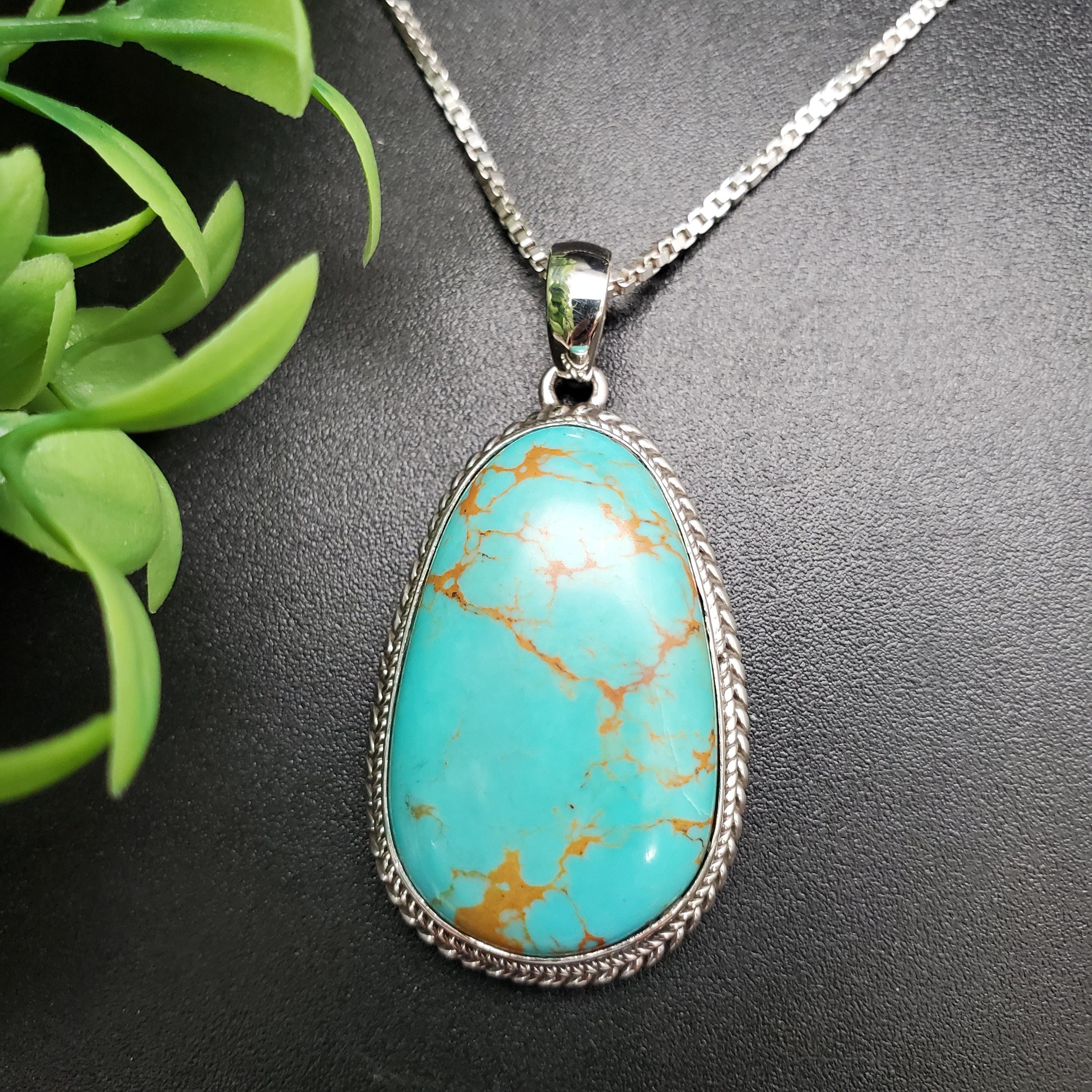 IGM#02 | Arizona Turquoise Pendant With Silver Chain | Sterling