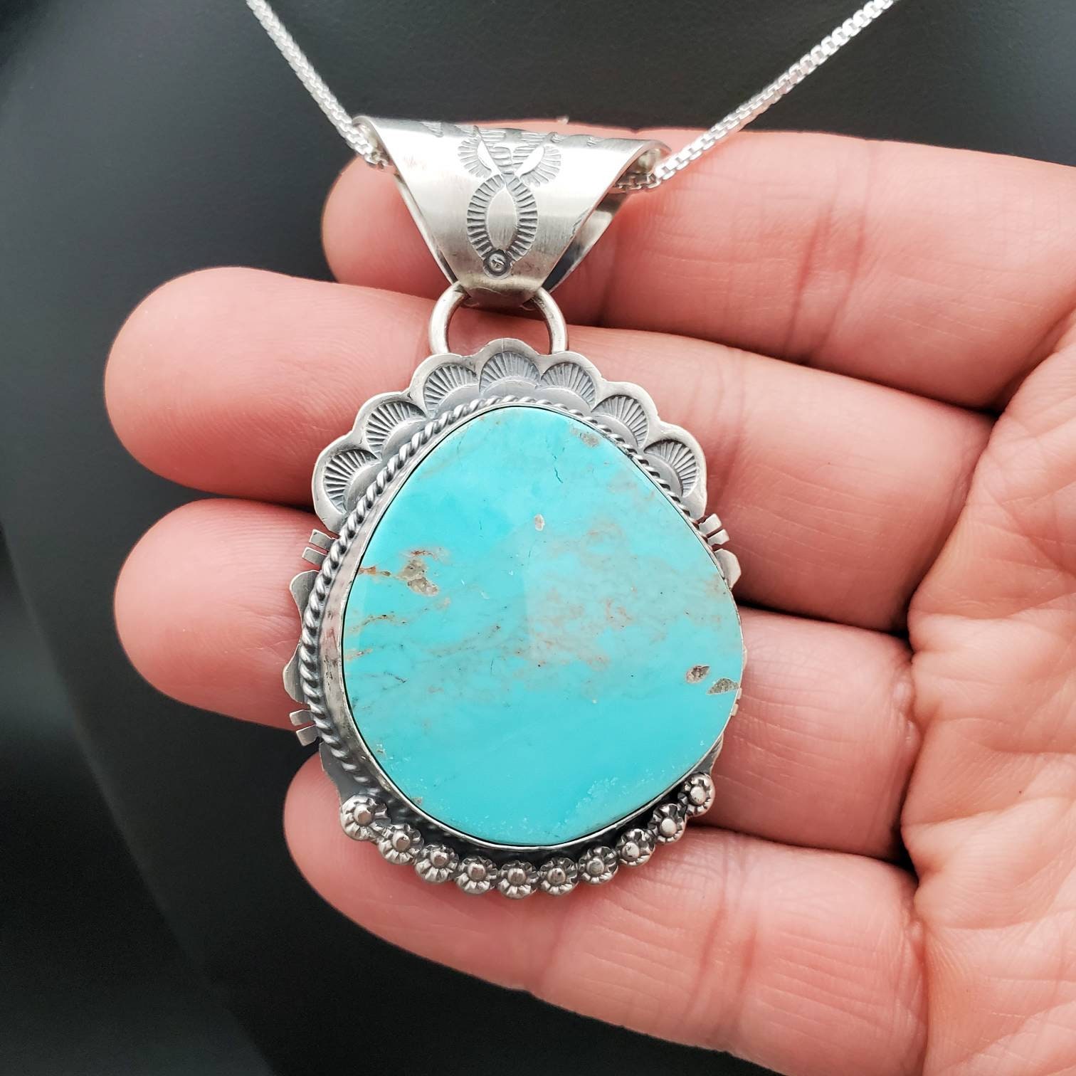 STN #282 | ターコイズペンダント（シルバーチェーン付き