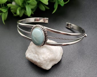 STN #C271 / Braccialetto Larimar adorabile / Braccialetto Larimar blu in argento sterling / Bracciale Larimar Southwest / Gioielli Larimar / Regalo per lei
