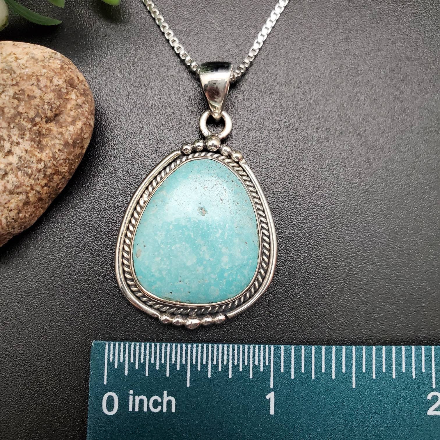 IGM#19 | アリゾナ ターコイズ ペンダント シルバー チェーン付き