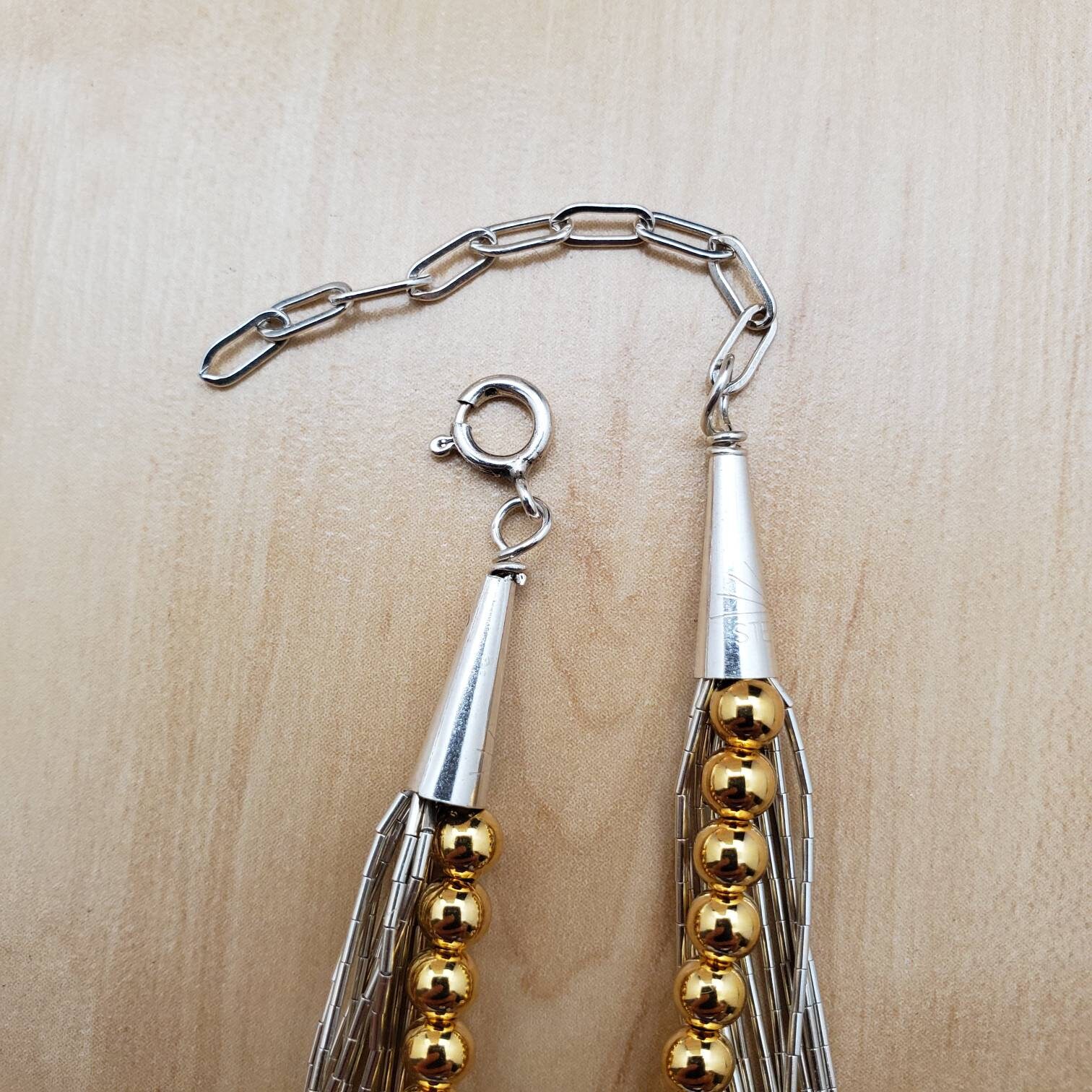 Socute925 Gold and Silver Multi Strands Necklace | 10 Strands
