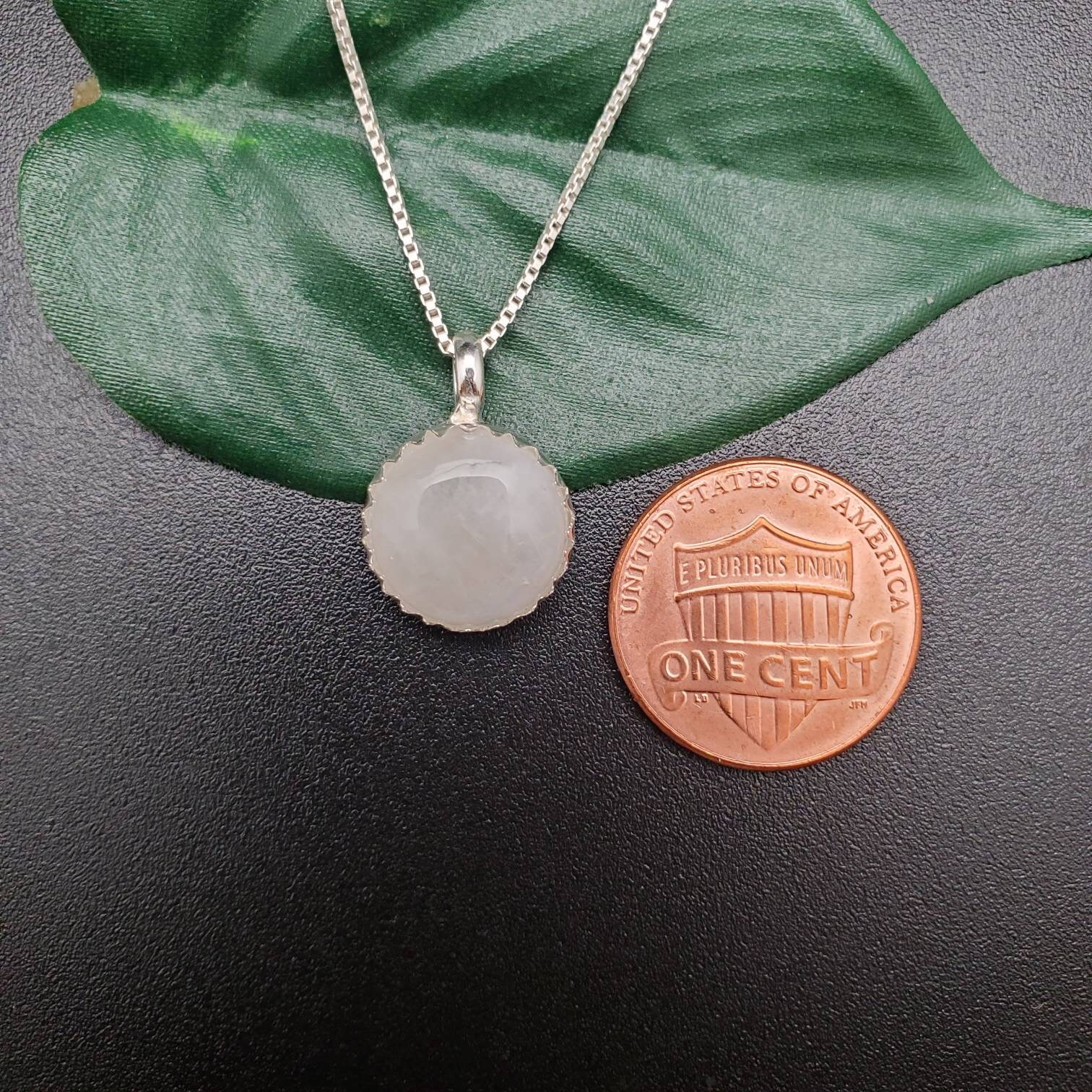 STN #333 | Healing Rainbow Moonstone Necklace Pendant With Silver