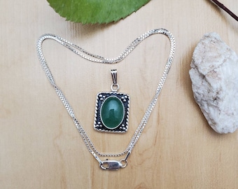 SoCute925 Aventurin Halsketten-Anhänger | Sterling Silber Aventurin Schmuck | Aventurin Halskette und Ketten Optionen Made in USA