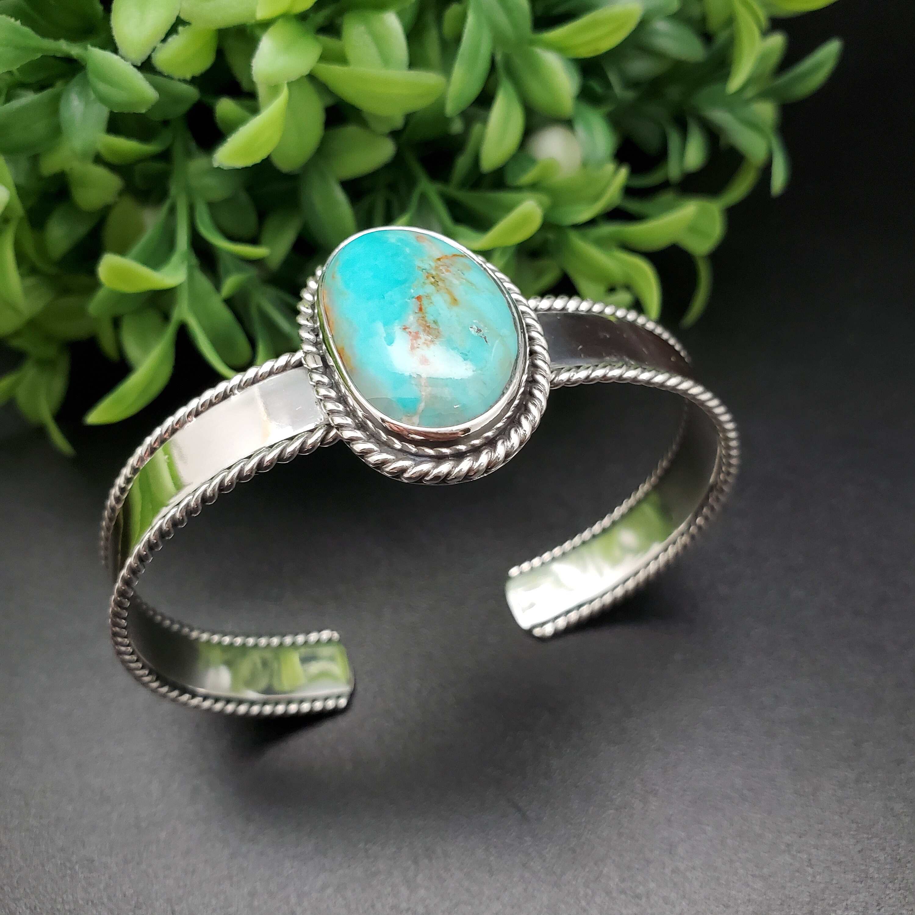 STN #C78 | アリゾナ ターコイズ カフ ブレスレット | スターリング