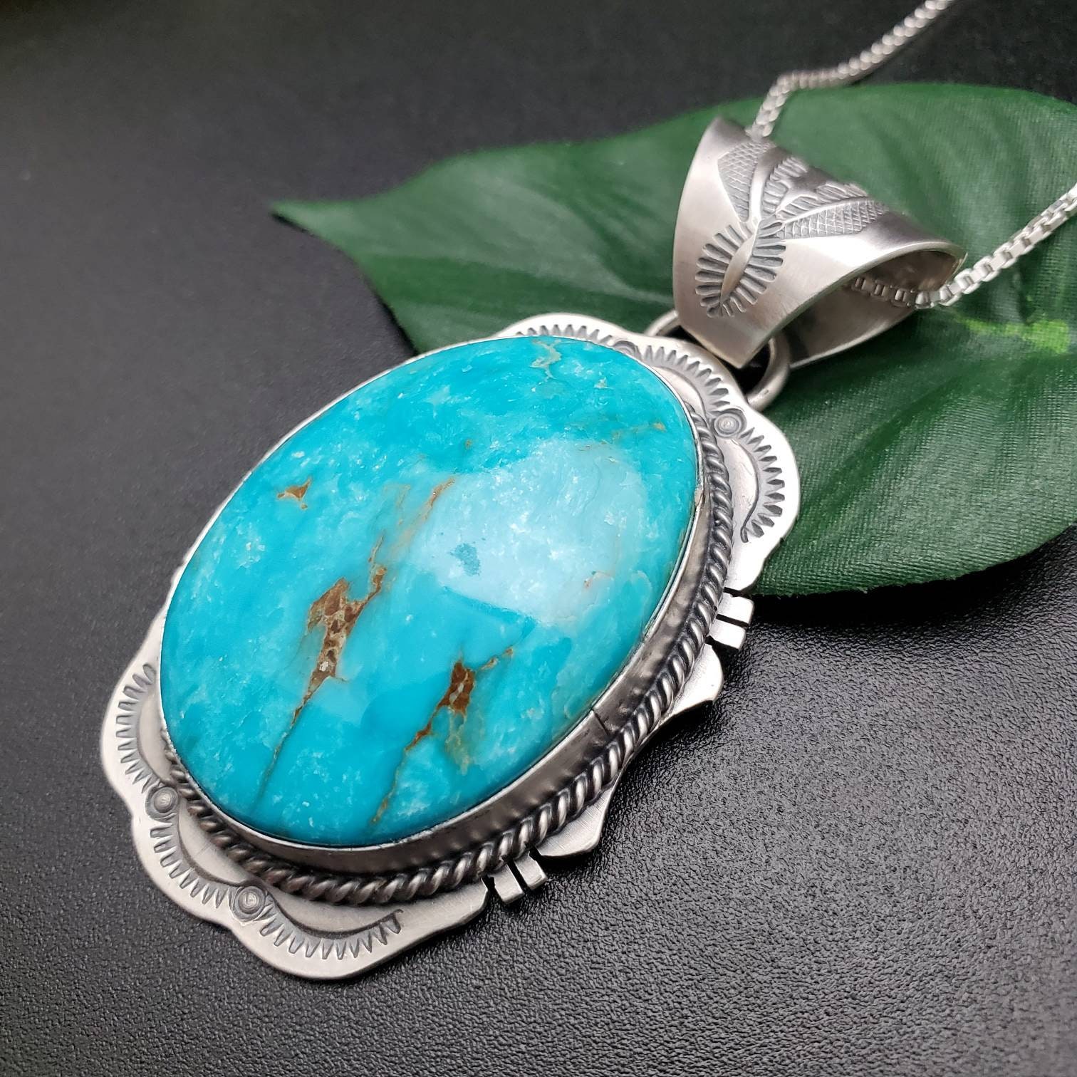 STN # 287 | Turquoise Pendant Options With Silver Chain | Sterling