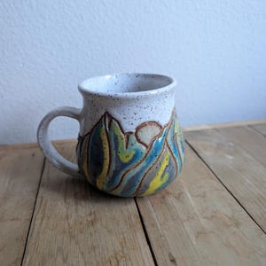 Colorful Mountain Range Mug - cool colors - Chugach Mountains inspired