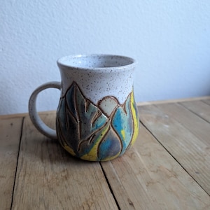 Colorful Mountain Range Mug - cool colors - Chugach Mountains inspired