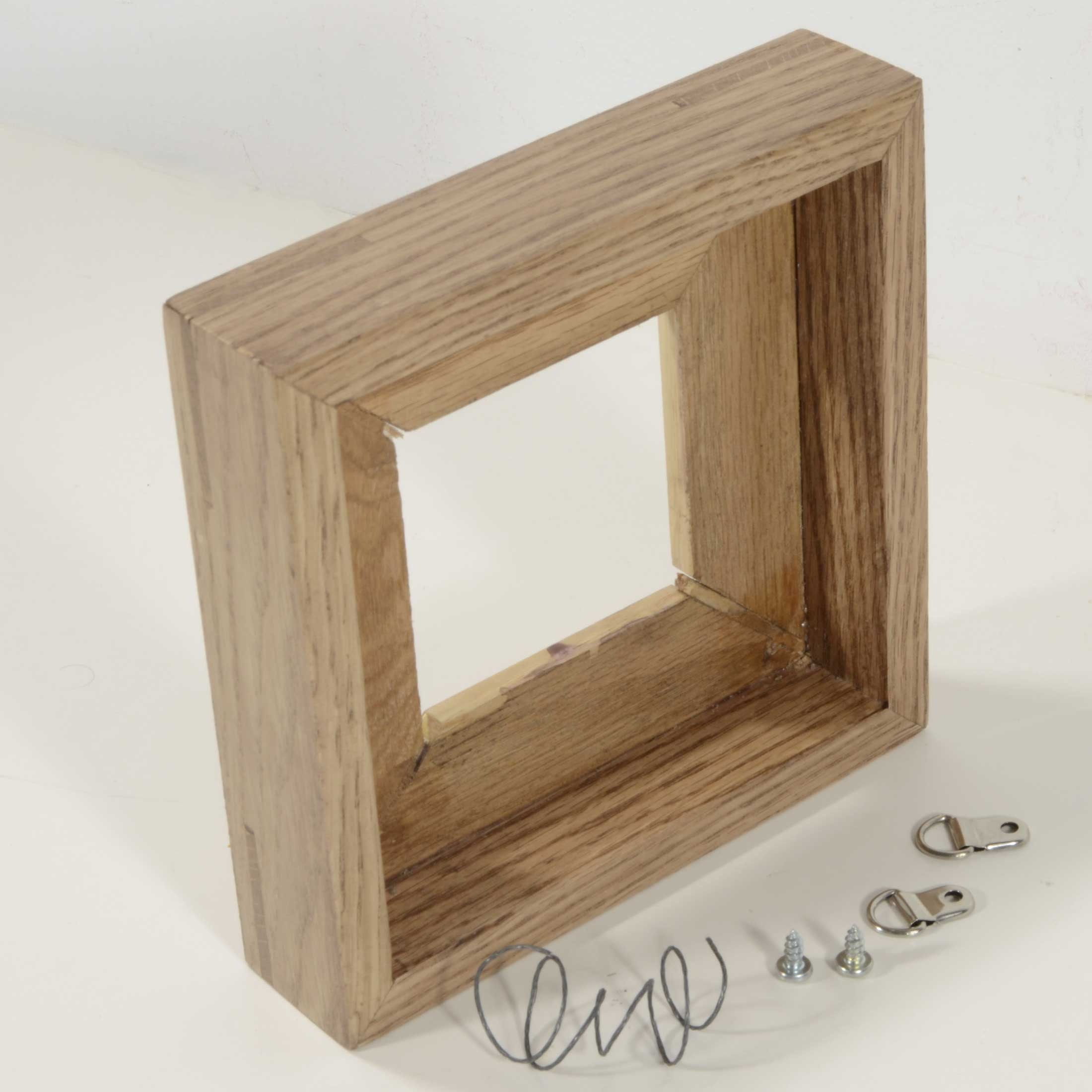 Square Picture Frame for Painting on Canvas. Solid Oak & Maple Hardwood