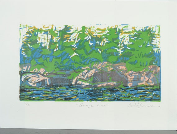 Thunder Bay Handmade Print Persians Linocut