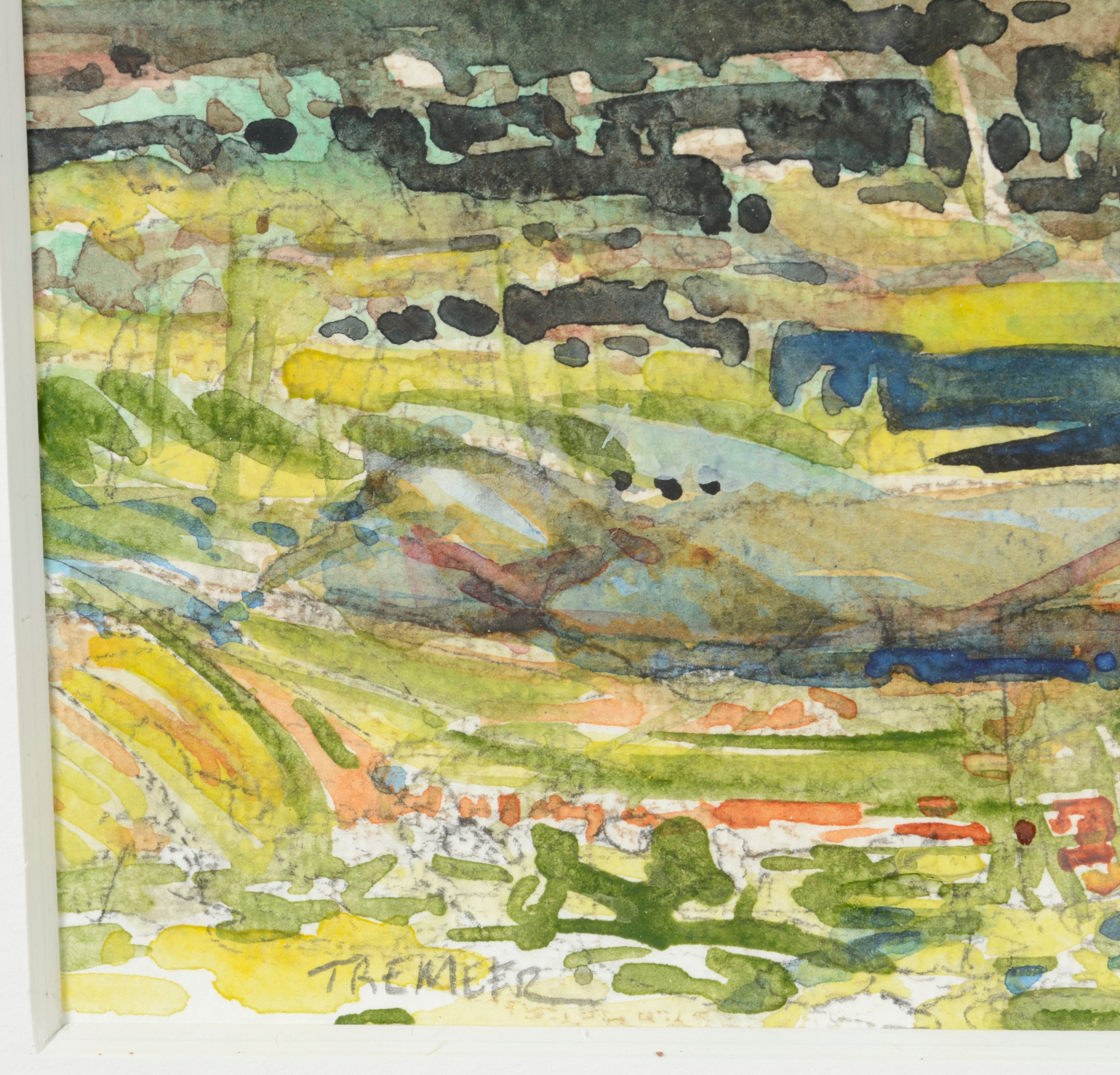 Original Art Watercolor Painting of River. Landscape Painting of ...