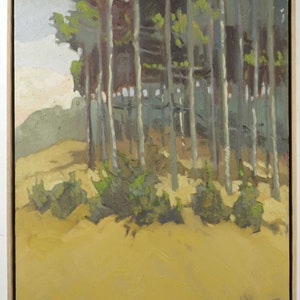 Origineel landschapsschilderij, schilderij Jack Pine Forest Tree. Ingelijste originele kunst, 18 x 24 olieverf op doek, kunstenaar Todd Tremeer